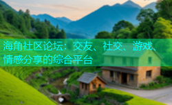 海角社区论坛：交友、社交、游戏、情感分享的综合平台