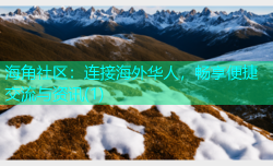 海角社区：连接海外华人，畅享便捷交流与资讯(1)