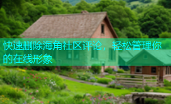 快速删除海角社区评论，轻松管理你的在线形象