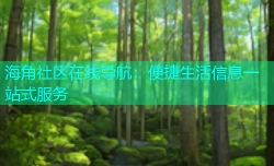 海角社区在线导航：便捷生活信息一站式服务
