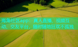 海角社区app：真人直播、视频互动、交友平台，随时随地狂欢不孤独