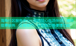 海角社区服务中心：您的贴心生活伴侣，提供缴费服务、设施预约、社区动态等便捷功能
