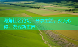 海角社区论坛：分享生活，交流心得，发现新世界
