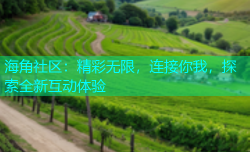 海角社区：精彩无限，连接你我，探索全新互动体验