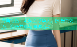海角社区：汇聚全球华人，多语种交流，资源共享与同城活动