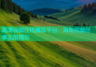 高清视频在线播放平台，海角视频尽享无限精彩
