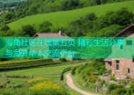 海角社区在线第五页 精彩生活分享与海外华人交流平台
