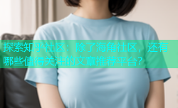 探索知乎社区：除了海角社区，还有哪些值得关注的文章推荐平台？