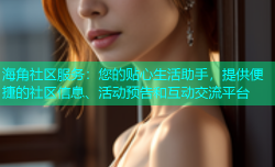 海角社区服务：您的贴心生活助手，提供便捷的社区信息、活动预告和互动交流平台