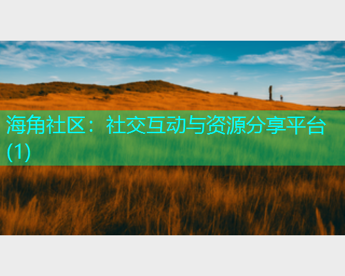 海角社区：社交互动与资源分享平台(1)  第1张
