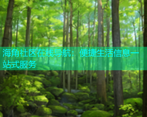 海角社区在线导航：便捷生活信息一站式服务  第1张