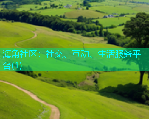 海角社区：社交、互动、生活服务平台(1)  第1张