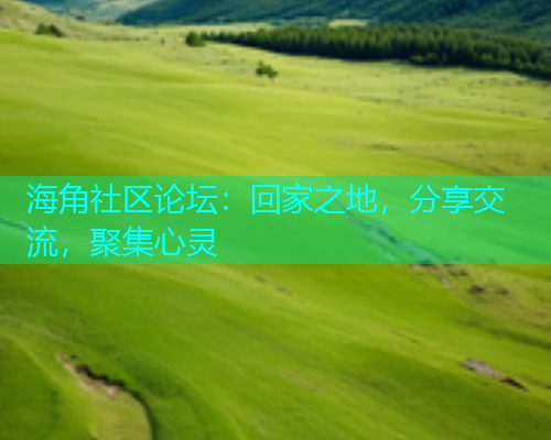 海角社区论坛：回家之地，分享交流，聚集心灵  第2张