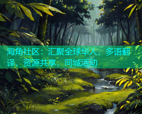 海角社区：汇聚全球华人，多语翻译，资源共享，同城活动  第1张