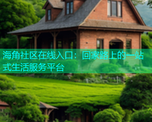 海角社区在线入口：回家路上的一站式生活服务平台  第2张